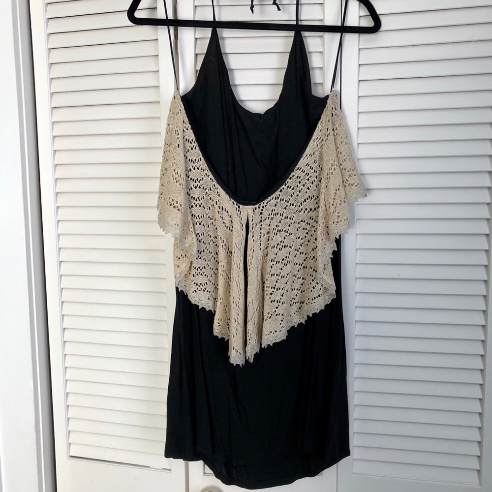 ❌[SOLD]❌ ONLY WORN ONCE- halter 2-layer knit dress - Picture 3 of 3